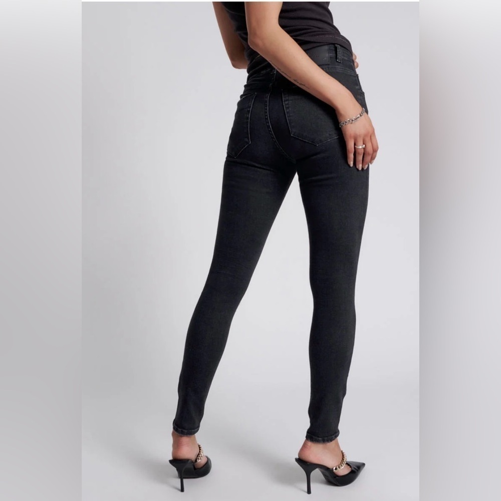 One Teaspoon Freebirds Black Skinny Stretch Jeans - size 26 - Picture 2 of 11